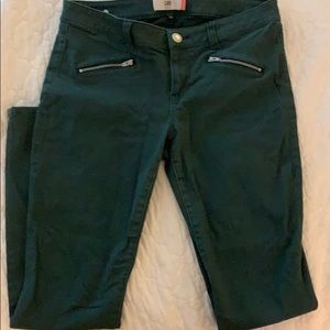CAbi Dark Green Skinny Jeans